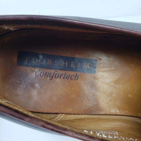 Florsheim Comfortech Mens Size 10 Red Brown Slip On Dress Tassel Loafer Shoes main image 7
